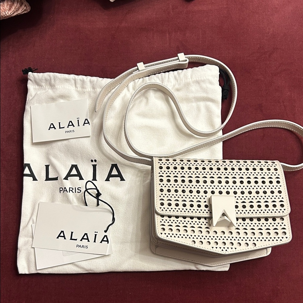 Alaia Le Papa Small Vienne Laser Cut Leather Handbag BNWT